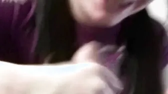 Teen Melody handjob dick closeup