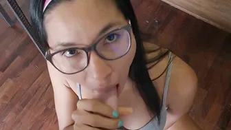 Slim Hispanic FUCK HARD AGAINST THE WALL by a white bro - Christina Rio