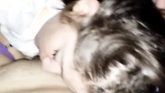caressing my neighborss cunt with my huge melons