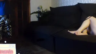 erotic crown shares the sofa with a relative relative came to spend the weekend at her house and she arranged for them to have to share the sofa