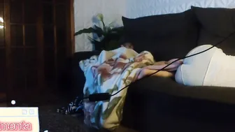 erotic crown shares the sofa with a relative relative came to spend the weekend at her house and she arranged for them to have to share the sofa