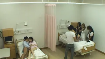 Japanese CMNF naked hospital prank TV show
