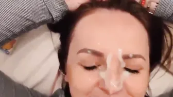 huge amateur facial cumshots