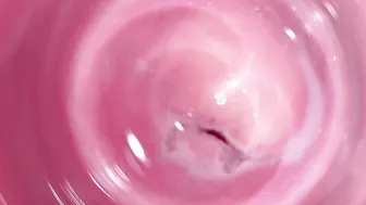 Camera deep into Mias 18 creamy snatch