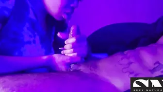 Him  Her sloppy fellatio and back shot while the little ones are inside the other room
