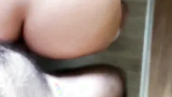 Son hugs and kisses mom and gives her his cock in her mouth and ass