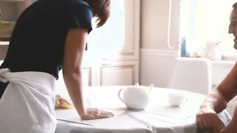 FUCKING A FOREIGN MAID AFTER HIS FIANCE LEFT AND PAID HER FOR SILENCE. CUM INSIDE PANTY