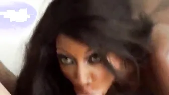Squirting busty milf receives her facial