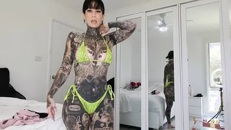 Yellow Snake Skin Micro Bikini Try On Haul Melody Radford Onlyfans
