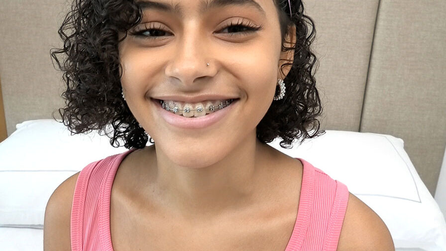 18 Year Old Puerto Rican with braces makes her first porn 4kPorn.XXX