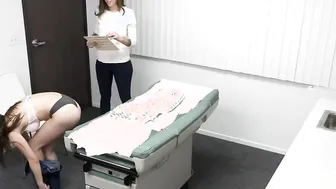 Exam porn video – Threesome with the newest patient on the exam table