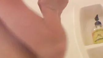 Sweet Allie fingering and Cum in Shower