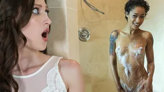 A Concealed Shower Scene With Skin Diamond Ellena Woods - Brazzers Official