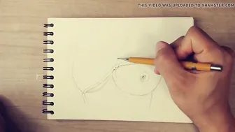 Crazy Hot female breast drawing