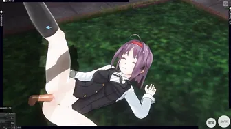 3D ANIMATED Konno Yuuki Gets Boned into the Yard and Takes a