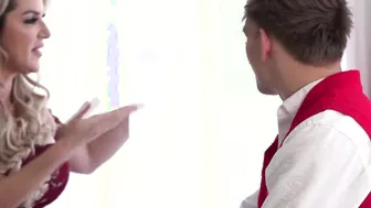Stepmoms Kayla Paige and Jamie Michelle dont want to boned their own stepsons but dont mind having sex with each others stepsons so they make a swap