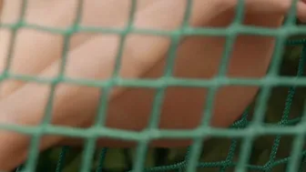 Redhead Russian slut stripping on bridge