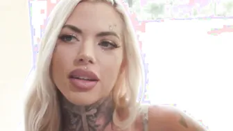 Huge boobed tattooed blondie Chantal Danielle gets closer to her stepcousin