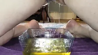 Long crazy lovers cum and piss play compilation