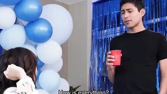 Secretive hardcore sex with a pregnant MILF at the party - Fabiola Romero