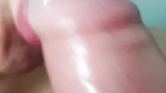 This sexy blown penis like hers last lollipop CLOSE-UP real natural bj #dicklover