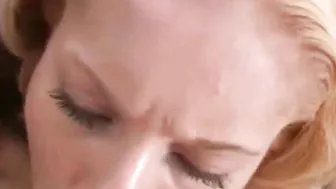 Cock sucking teen Morgan gives naughty BJ
