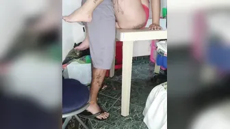 I go under the table and I suck my BF while everyone eats dinner and then he fucks me on the dinner table