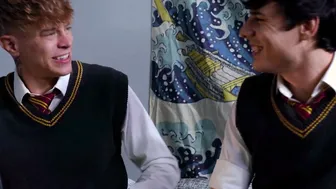 Caught masturbating with a dildo up his ass