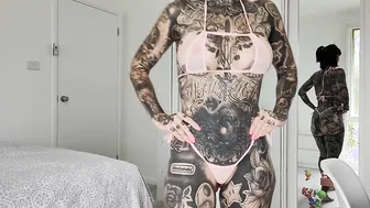 Sheer light Pink and Pink Micro Bikini try on Melody Radford Onlyfans