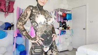 Sheer Black and Red Skimpy Micro Bikini try on Melody Radford Onlyfans