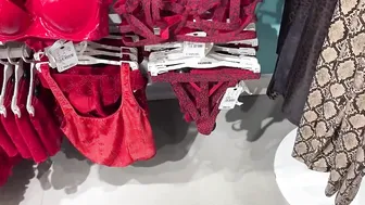 Fitting lingerie and masturbation into the store