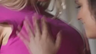 Busty stepmom helps stepteen adult work