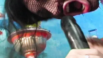 Femdom lesbian babe and submissive milf make fetish sex