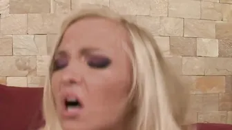 Blonde babe Nicky Angel sucks before getting anally plowed