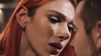 Trans beauty sucks dick before analbanging and cumming loads