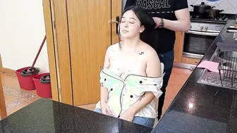Hot homemade chef is seduced with a grind