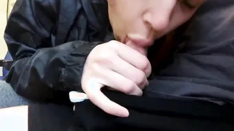 Real Outdoor Bj into the Train | pov Oral cumshot by MihaNika69 and MichaelFrost