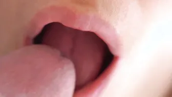 Her Soft Gigantic Lips And Tongue Cause Him Jizzed Amazingly Hot Closeup Cum Into Mouth