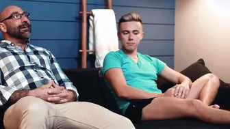 Daddy wakes up from his son sucking his cock