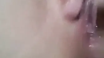Creamy soaking Vietnamese pussy