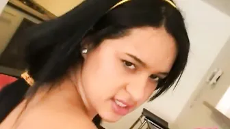 Teen slut takes dick in her tight pussy