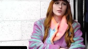 Redhead MILF with Massive Boobs Gives Blowjob to Cop in Uniform