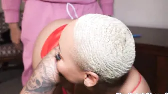 gigantic ass thickassdaphne spits blows n slobbers on big jovan jordan monster big black dick