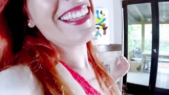 Chubby hispanic 19 year old with red head inside her first porn film