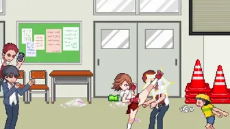 School Dot Fight | Fitness sluts decides to gotten her booty fuck by vulgar snatch students and cum into her | Anime Game Gameplay P2