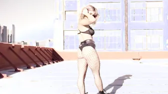 Big natural tits latina babe striptease