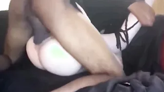 Huge black dick ruins my white tight pussy in missionary position