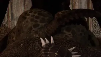 Freaky wolf Fucks Argonian