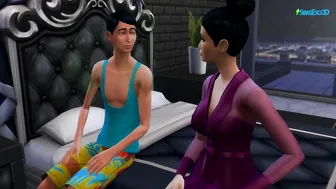 The Old Stepsister Decided to take Care of her Younger Stepbrother. (Sims