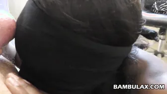 Irresistible black skank loves white dick